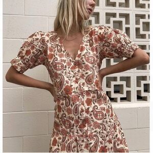 NWT Oak Meadow Paisley Rosette dress